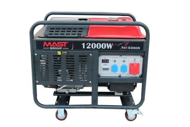 Elektrocentrála PROFI Metcor YH15000S - 10 kW, 380V, benzín, elektrický start