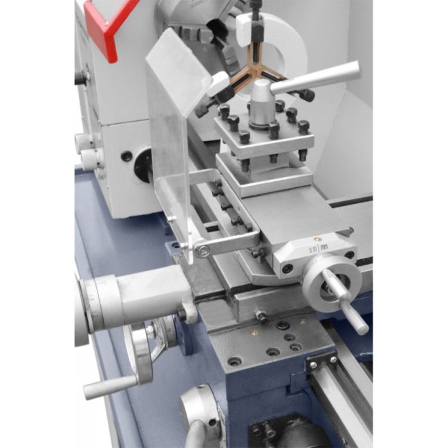 Univerzální soustruh CORMAK 280 x 700 VARIO s podstavcem 230V. Obrábění 280x700mm.