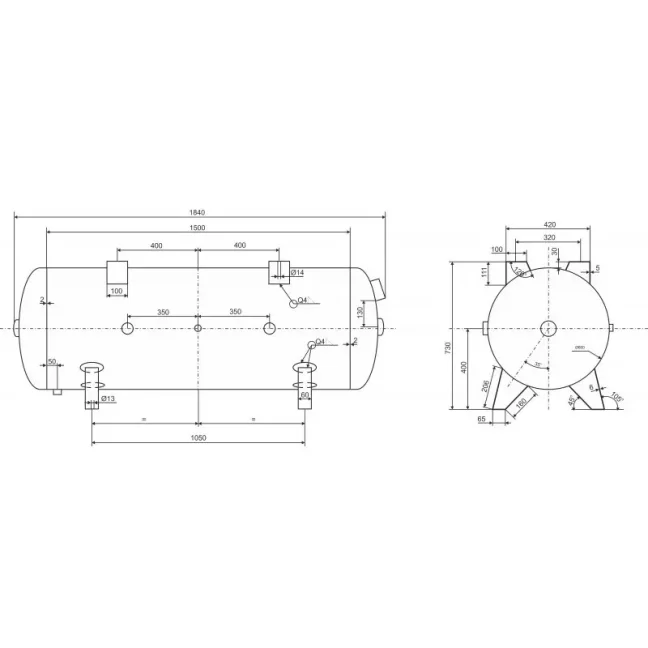 Šroubový kompresor LUFT 700 COMPACT 5,5kw, 10bar, 650l/min + sušička N10S + vzdušník 500L