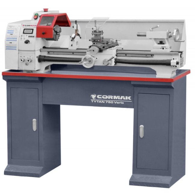 Univerzální soustruh CORMAK TYTAN 750 VARIO s podstavcem 230V, obrábění 250x750mm.