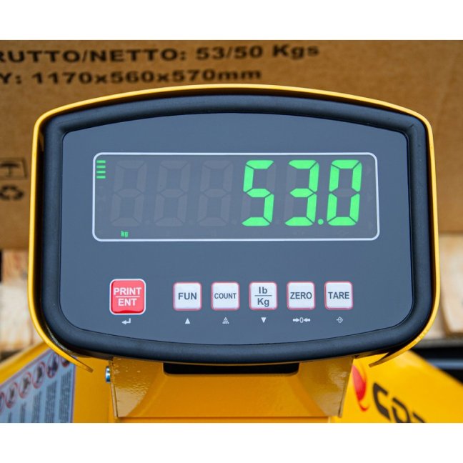 Paletový vozík SP2500 SUPER 2,5 tuny s elektronickou váhou