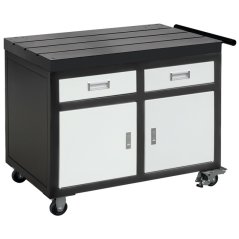 Pracovní stůl pro závitořez, 900x600x860 mm, broušená deska stolu s T-drážkami