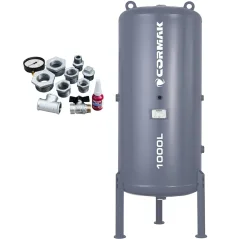 Vzdušník stojatý, tlaková nádrž 11bar 1000L + sada pro nastrojení