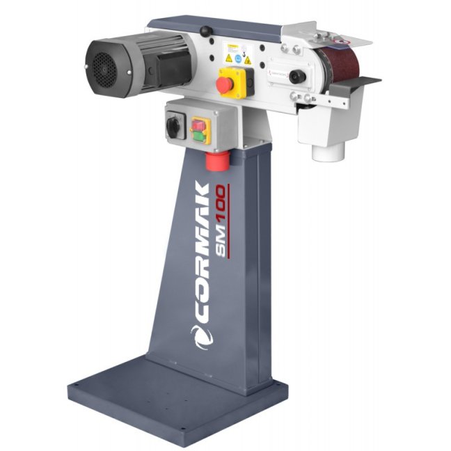 Pásová bruska na kov SM100 se základnou - 2 rychlosti, pás 100x1220mm