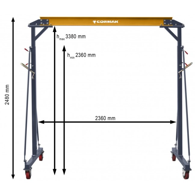 Portálový jeřáb PK1, 1000 kg, výška 240-350 cm