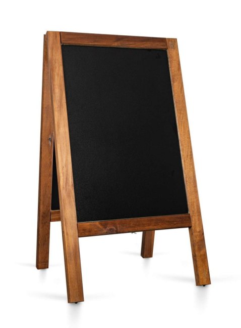 Oboustranné dřevěné reklamní áčko s křídovou tabulí PRO 65x118 cm VODĚODOLNÉ