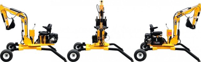 Bagr STILER diesel, 13,5 HP, 360° otočné rameno