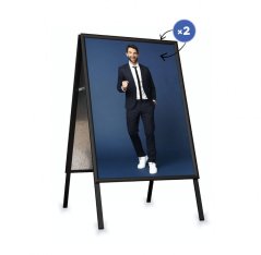Oboustranné reklamní áčko, reklamní tabule A1 / 594 x 841 mm, BLACK