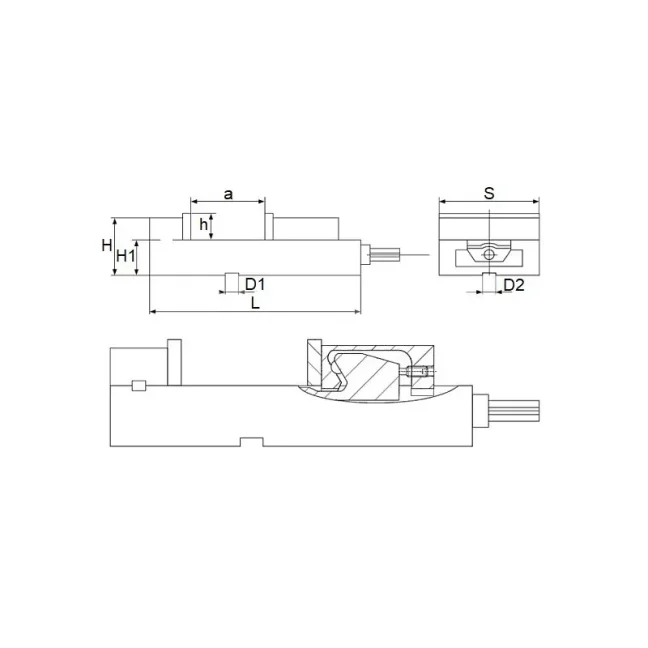 Přesný strojní svěrák pro CNC 160 mm
