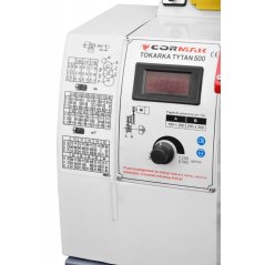 Univerzální soustruh CORMAK TYTAN 500 VARIO (bez podstavce) 230V + soustružnické nože. Obrábění 200x500mm.