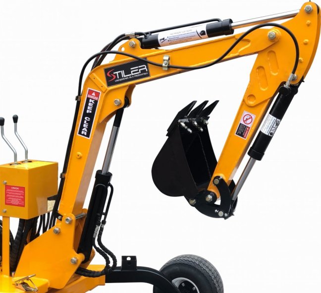 Bagr STILER diesel, 13,5 HP, 360° otočné rameno