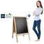 Oboustranné dřevěné reklamní áčko s křídovou tabulí 60x100 cm NATURAL