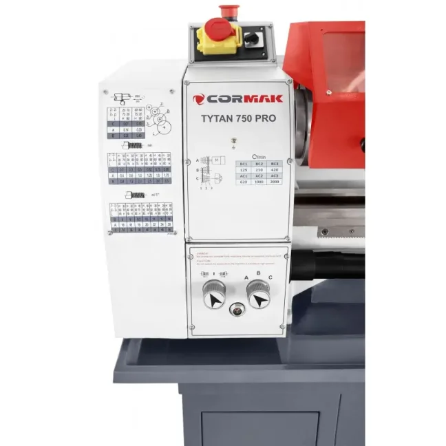 Univerzální soustruh CORMAK TYTAN 750 PRO VARIO (bez podstavce) 400V, obrábění 250x750mm